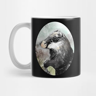 Badger watercolour 15/01/21 - nature inspired art and designs Mug